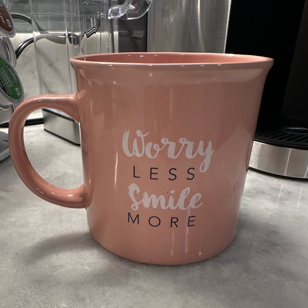 Hudson 43 “Worry Less Smile More” Coffee Mug - Picture 3 of 4